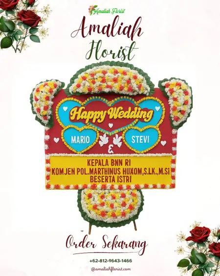 Papan Bunga Pernikahan Nongme